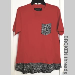 BROKEN THREADS SHORT SLEEVE TOP